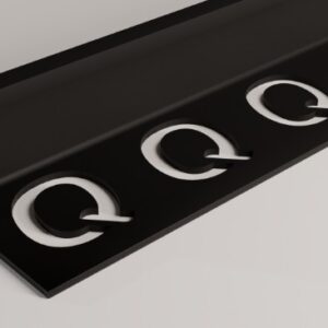 BLACK MATT ALUMINUM  TRIM 12MM 2.5M