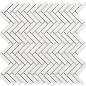 CHEVRON WHITE GLOSS 28.3X27.7 - MOSAIC