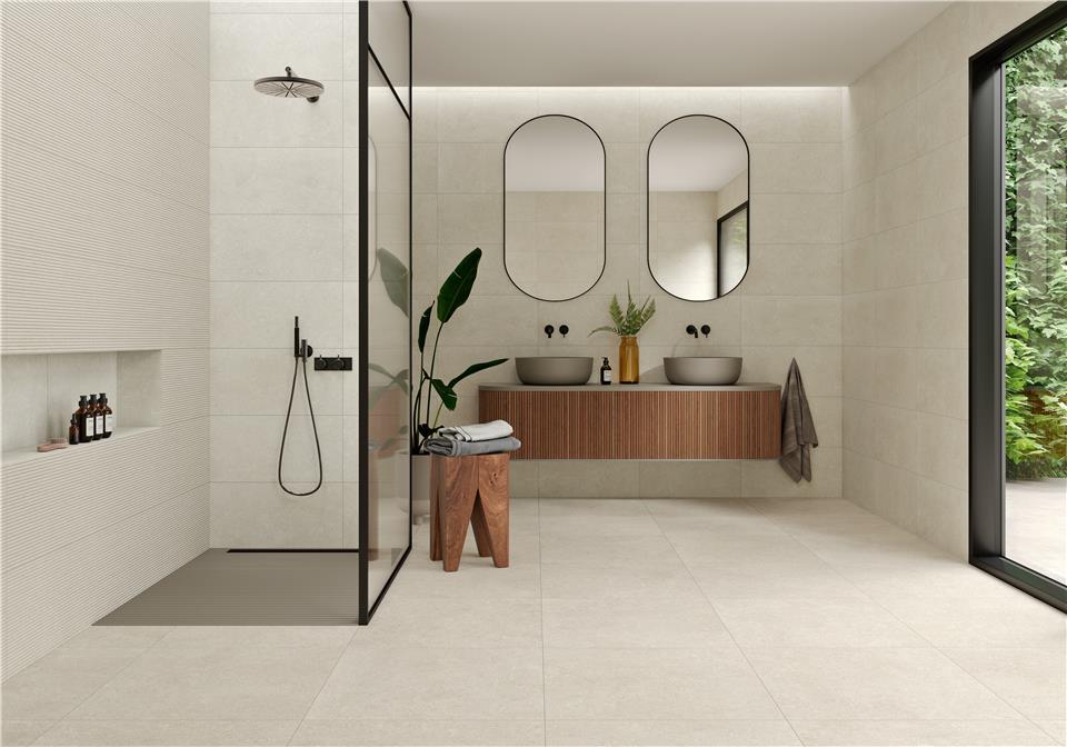 Leira Almond Matt 100x100 - Porcelain Floor Tiles - Image 3